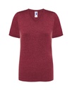 Koszulka Damska Slim Bawelniana JHK152 - Burgundy Heather