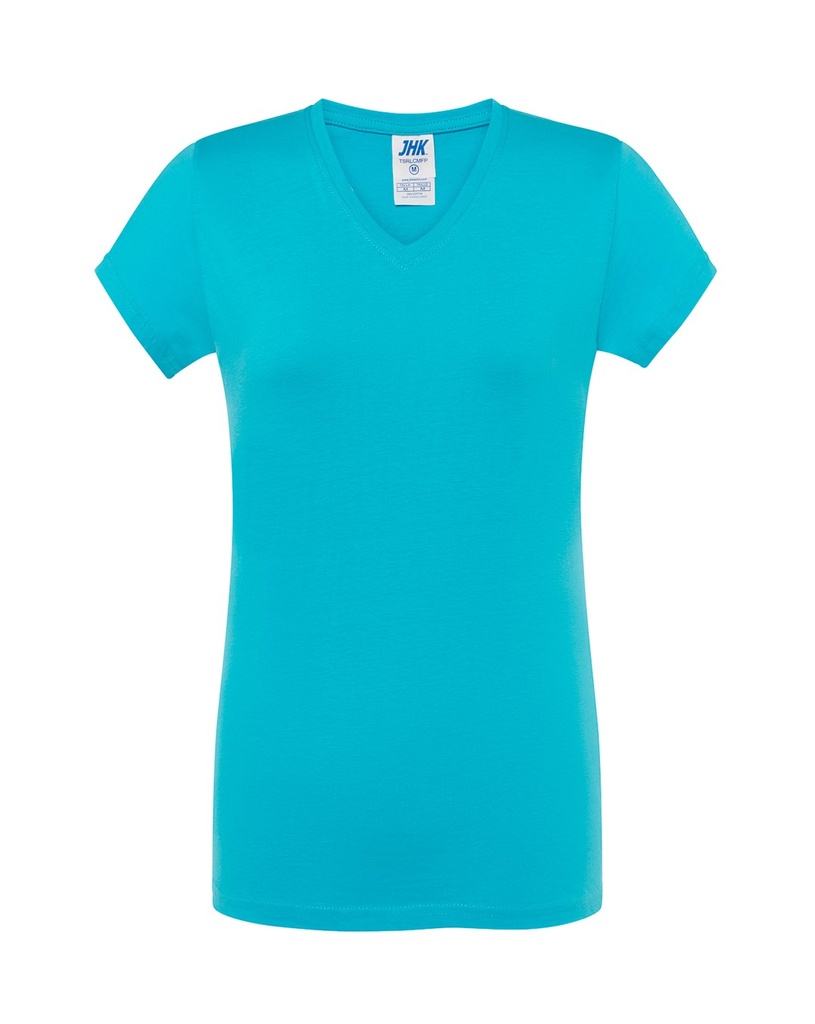 T-shirt Damski Bawełniany TSRL CMFP - Turquoise