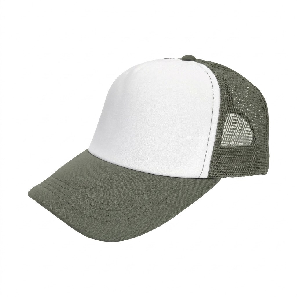 Czapka z Daszkiem CZ 5 P TRUCKER - Bottle Green/White