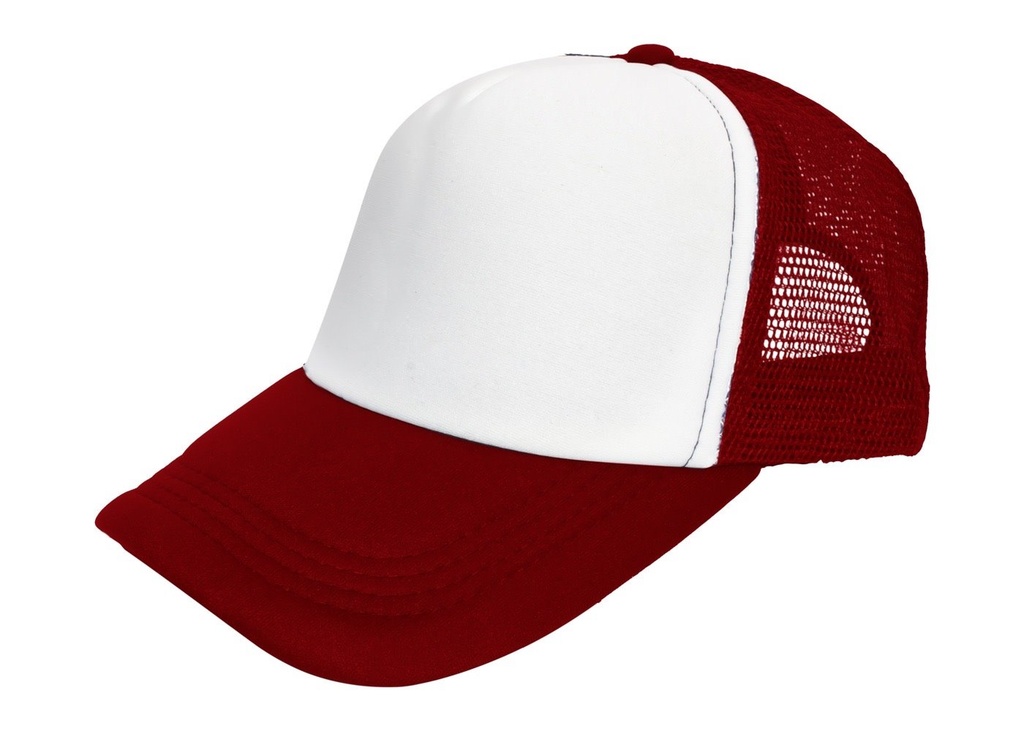 Czapka z Daszkiem CZ 5 P TRUCKER - Burgundy/White
