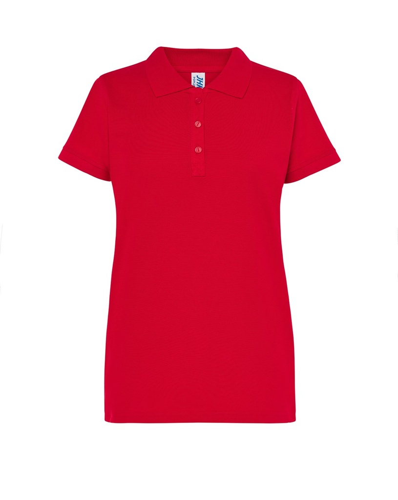 Koszulka Polo Damska Slim Bawelniana Pique JHK511 - Red