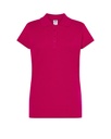 Koszulka Polo Damska Slim Bawelniana Pique JHK511 - Fuchsia
