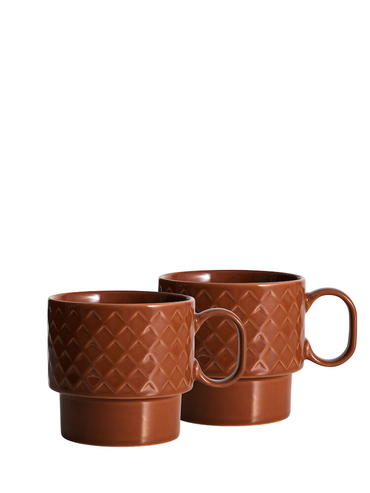 Kubek do herbaty COFFEE & MORE 2-szt 5018526 - Terracotta