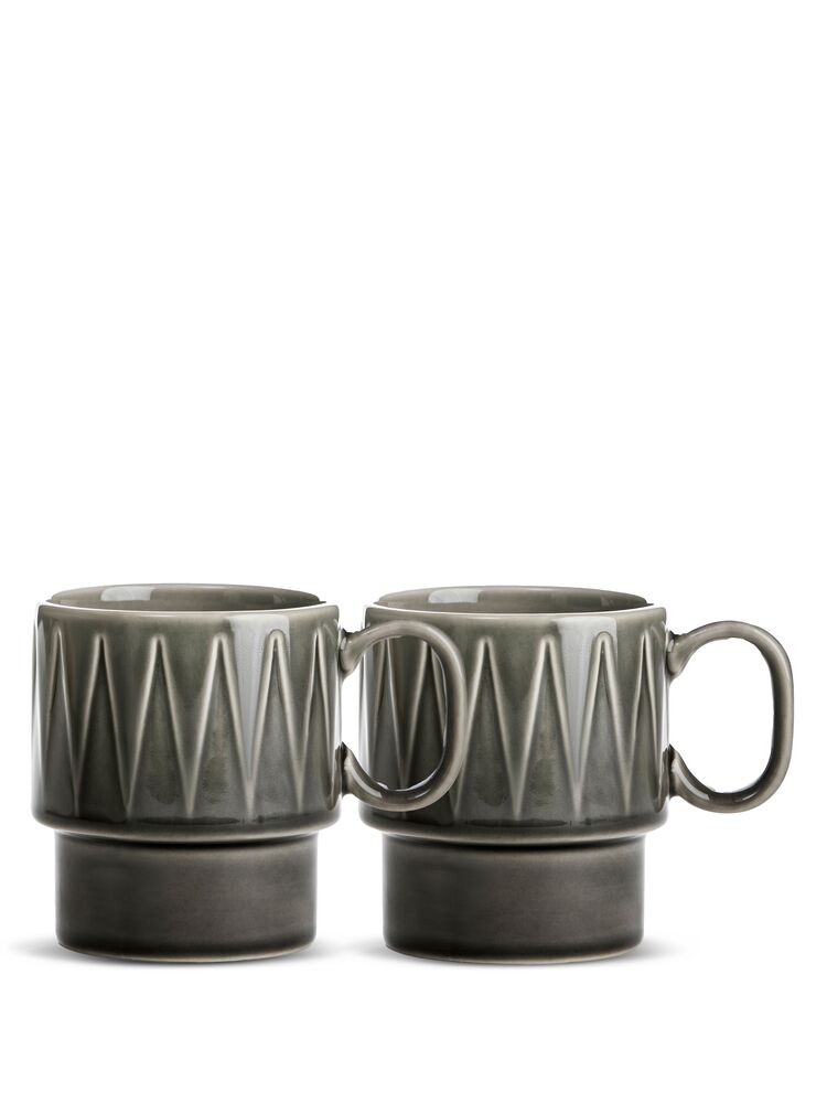 Kubek do kawy COFFEE & MORE 2-szt 5018371 - Szary