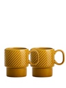 Kubek do kawy COFFEE & MORE 2-szt 5018524 - Żółty