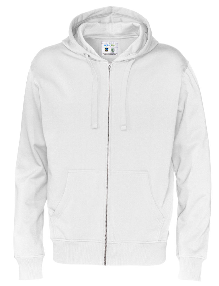 FULL ZIP HOOD – WHITE
