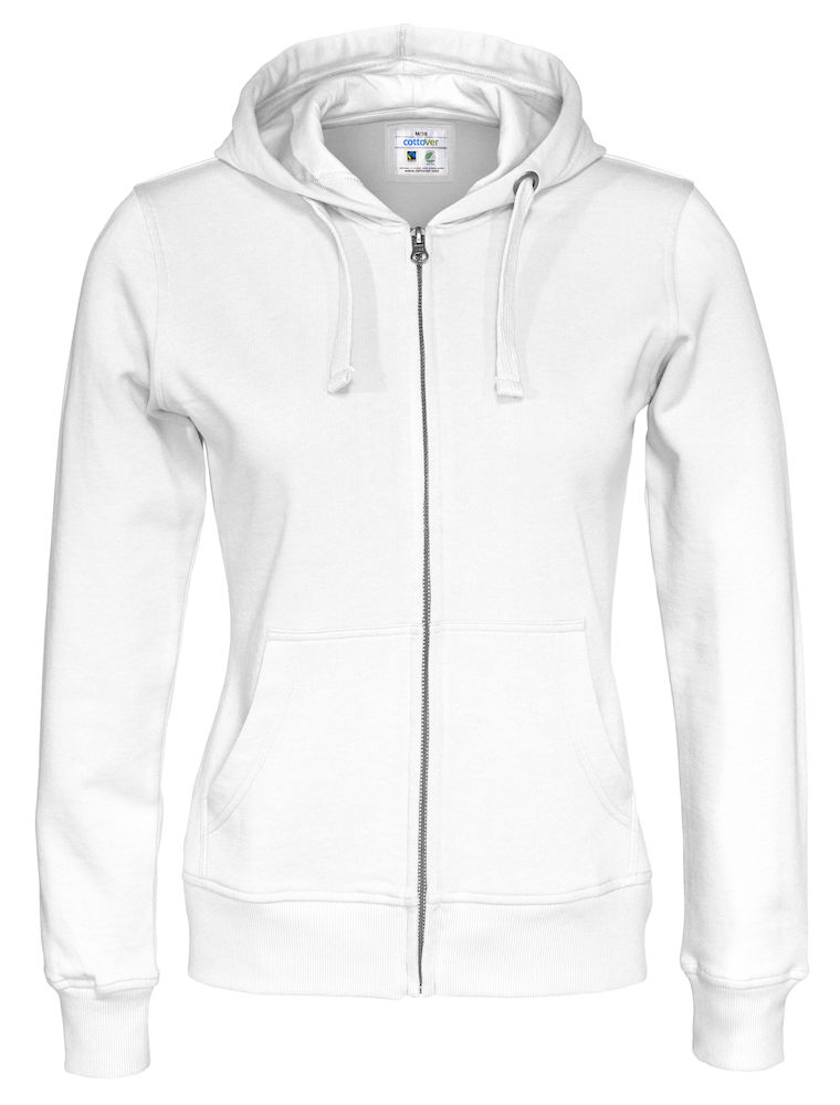 FULL ZIP HOOD WOMAN – WHITE