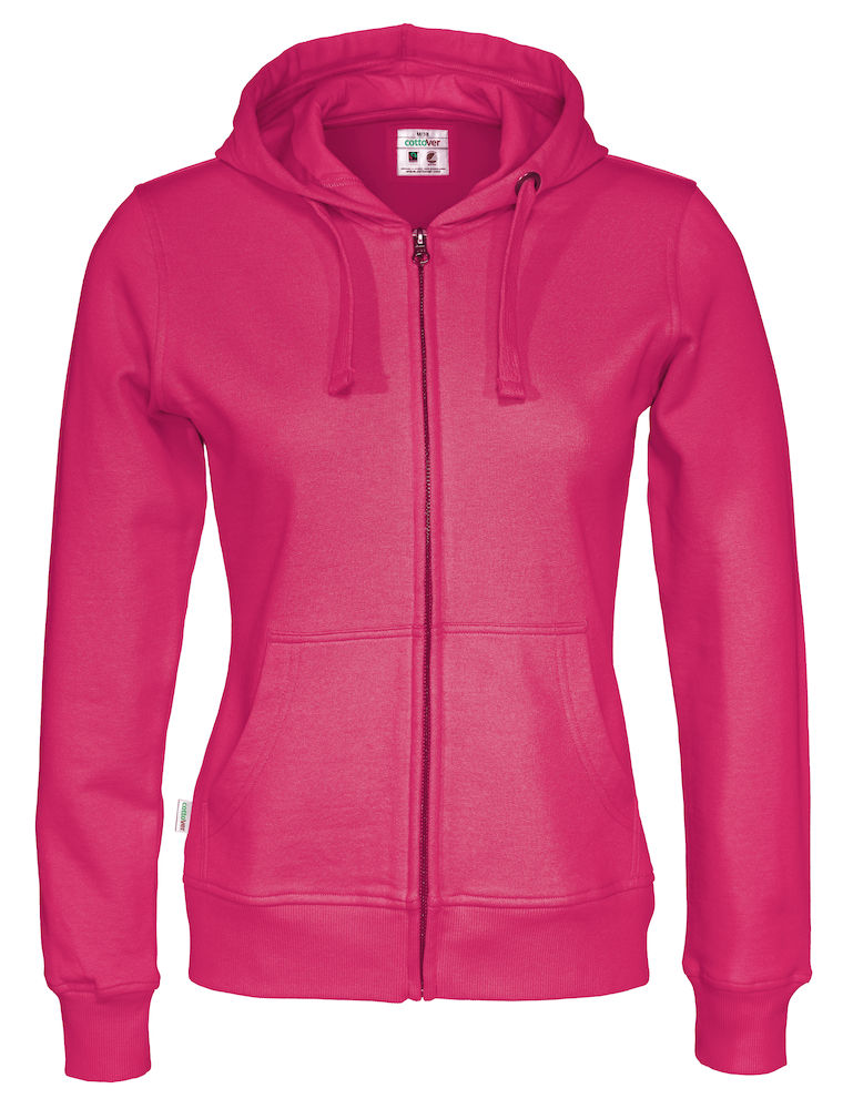 FULL ZIP HOOD WOMAN – CERISE
