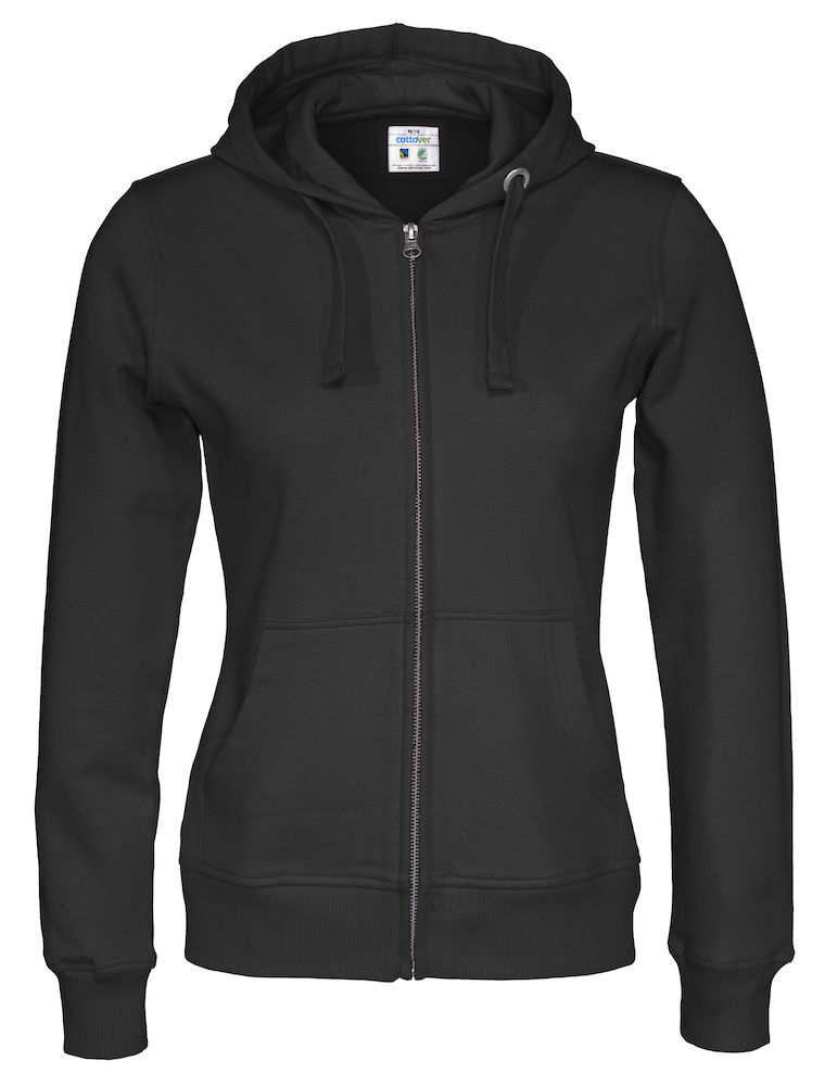FULL ZIP HOOD WOMAN – BLACK