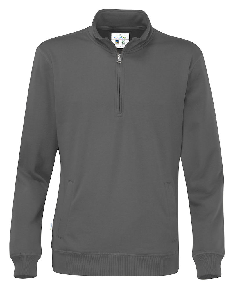HALF ZIP UNISEX – CHARCOAL
