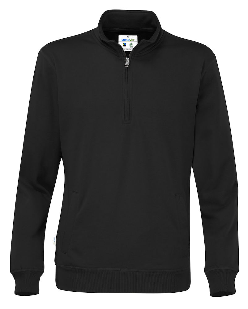 HALF ZIP UNISEX – BLACK