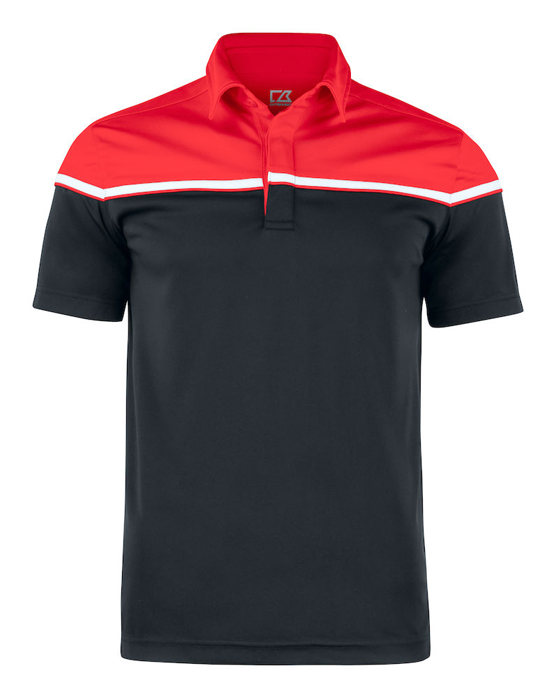 SEABECK POLO – BLACK/RED
