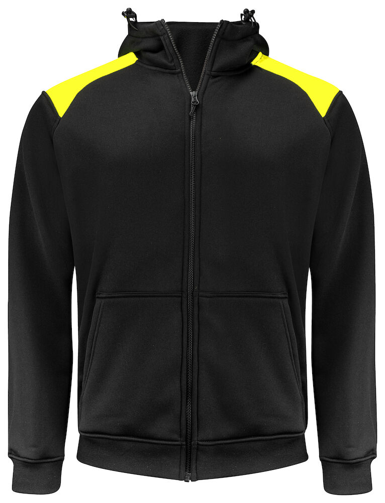 2133 BLUZA Z KAPTUREM – BLACK/ YELLOW