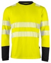 6014 T-SHIRT HV DŁUGI RĘKAW - EN ISO 20471 KLASA 3/2 – YELLOW/ BLACK