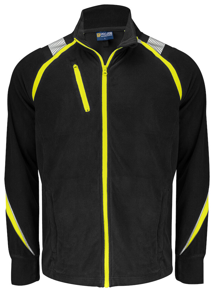 2328 MICROFLEECE JACKET – BLACK/ YELLOW