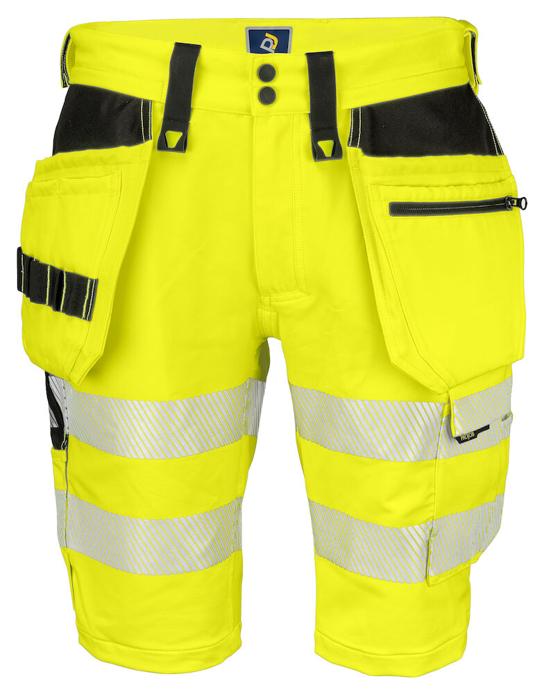 6575 Spodenki stretchowe EN ISO 20471 KLASA 2/1 – YELLOW/ BLACK