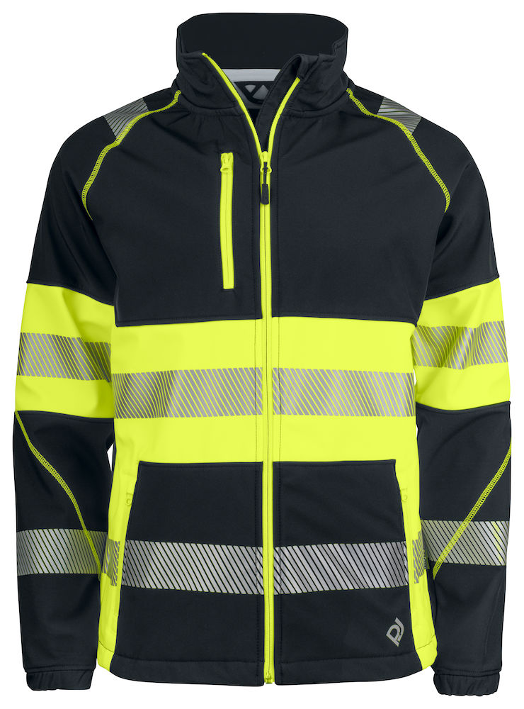6443 SOFTSHELL EN ISO 20471 KLASA 1 – YELLOW/ BLACK