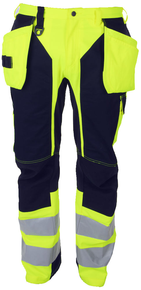 6513 SPODNIE EN ISO 20471 – YELLOW/ NAVY