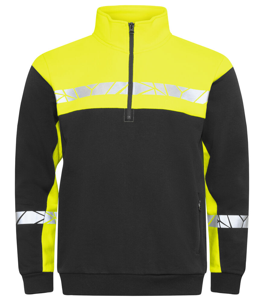 7102 Bluza 1/2 zip – BLACK/ YELLOW