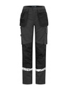 7513 Spodnie robocze damskie z otwartymi kieszeniami – GREY/ BLACK