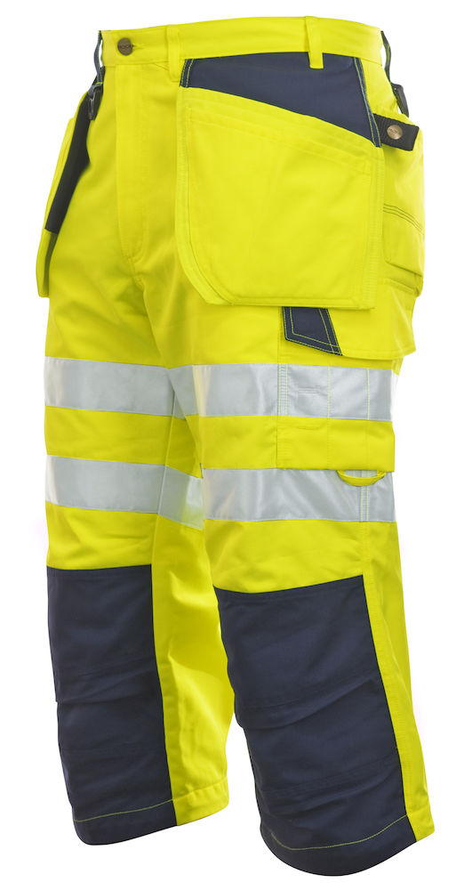 6510 SPODNIE ¾ HV KLASA 2 – YELLOW/ NAVY