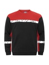 7101 Bluza z okrągłym dekoltem – BLACK/ RED