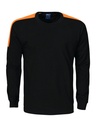 2020 T-SHIRT LONG SLEEVE Z ODBLASKAMI NA RAMIONACH – BLACK/ORANGE