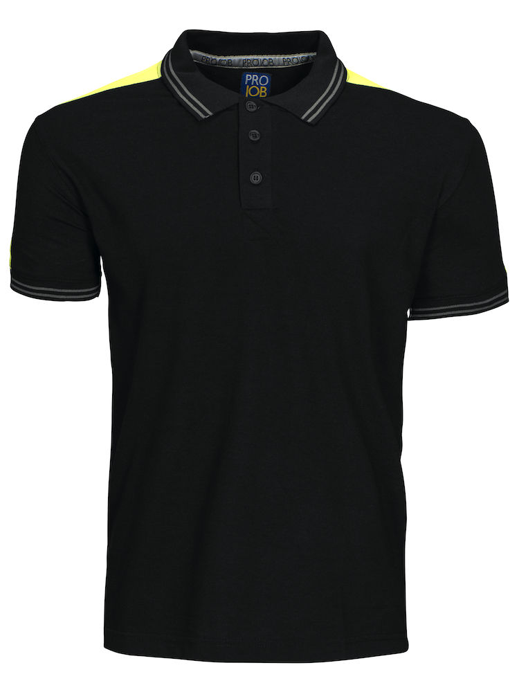 2018 POLO Z ODBLASKAMI NA RAMIONACH – BLACK