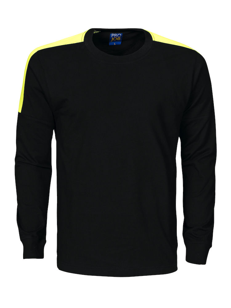 2020 T-SHIRT LONG SLEEVE Z ODBLASKAMI NA RAMIONACH – BLACK