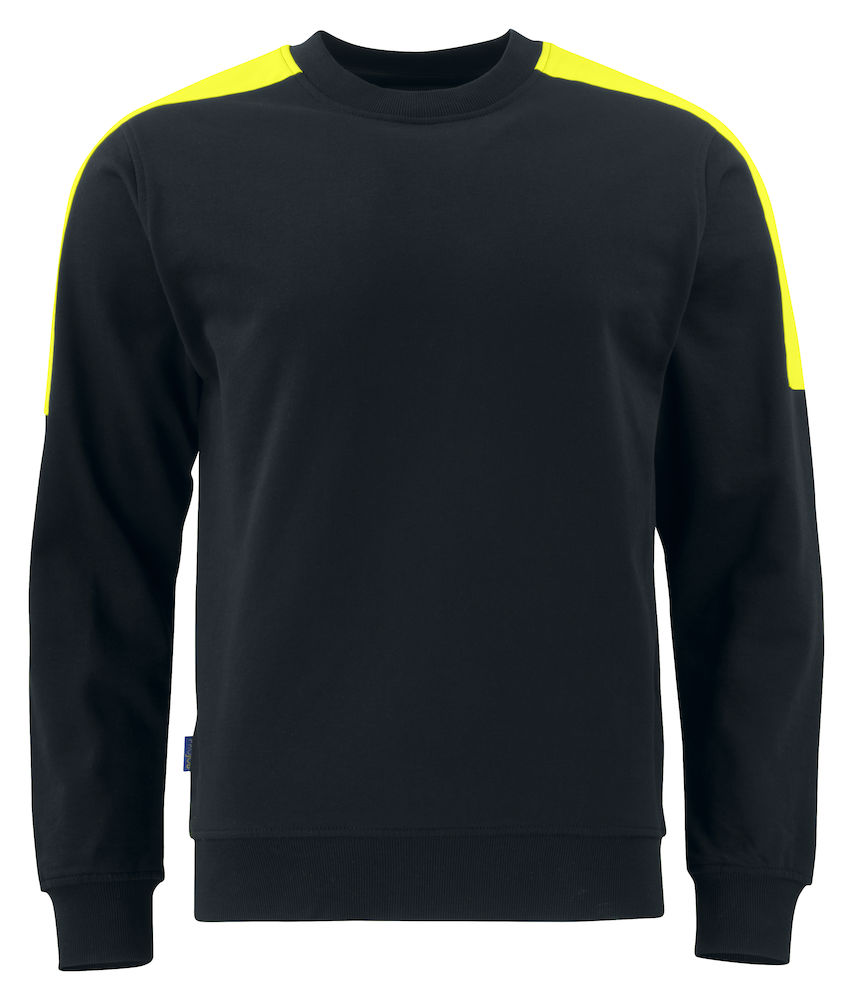 2125 BLUZA Z ODBLASKAMI NA RAMIONACH – BLACK/ YELLOW