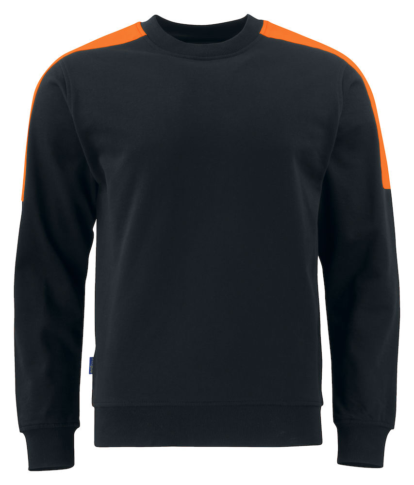 2125 BLUZA Z ODBLASKAMI NA RAMIONACH – BLACK/ORANGE