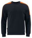 2125 BLUZA Z ODBLASKAMI NA RAMIONACH – BLACK/ORANGE