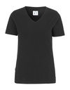 T-shirt Stretch V-Neck Woman 141025 - Black
