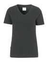 STRETCH V-NECK WOMAN – CHARCOAL