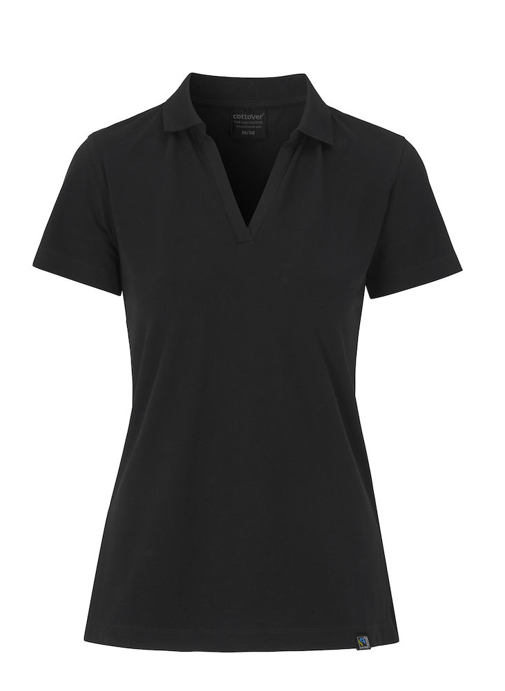 Koszulka polo Stretch Pique Woman 141505 - Black