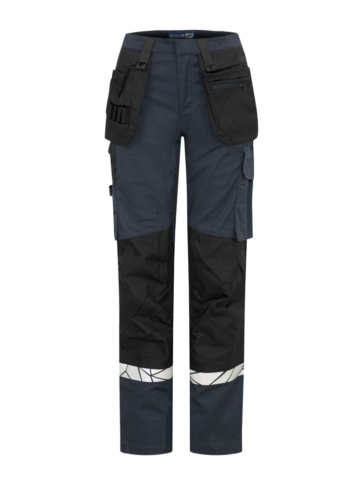 7513 Spodnie robocze damskie z otwartymi kieszeniami – NAVY/ BLACK