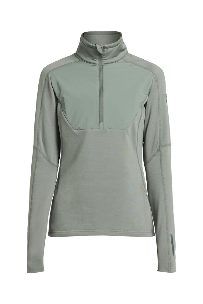 TXLITE WINDBLOCK HALF ZIP WOMAN – GREY GREEN