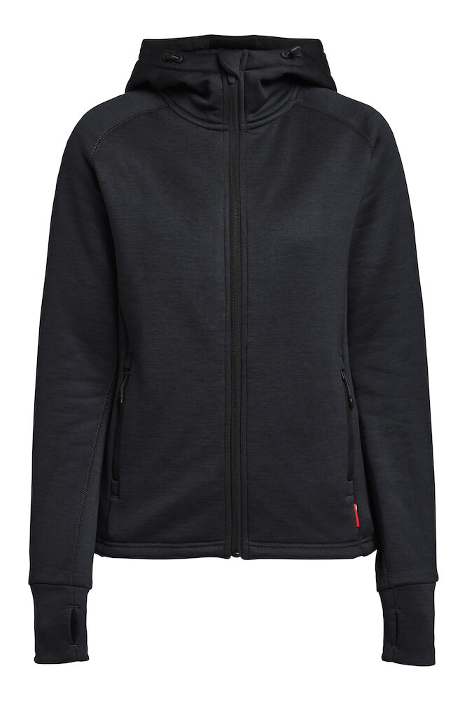 TXLITE HOODIE ZIP WOMAN – BLACK