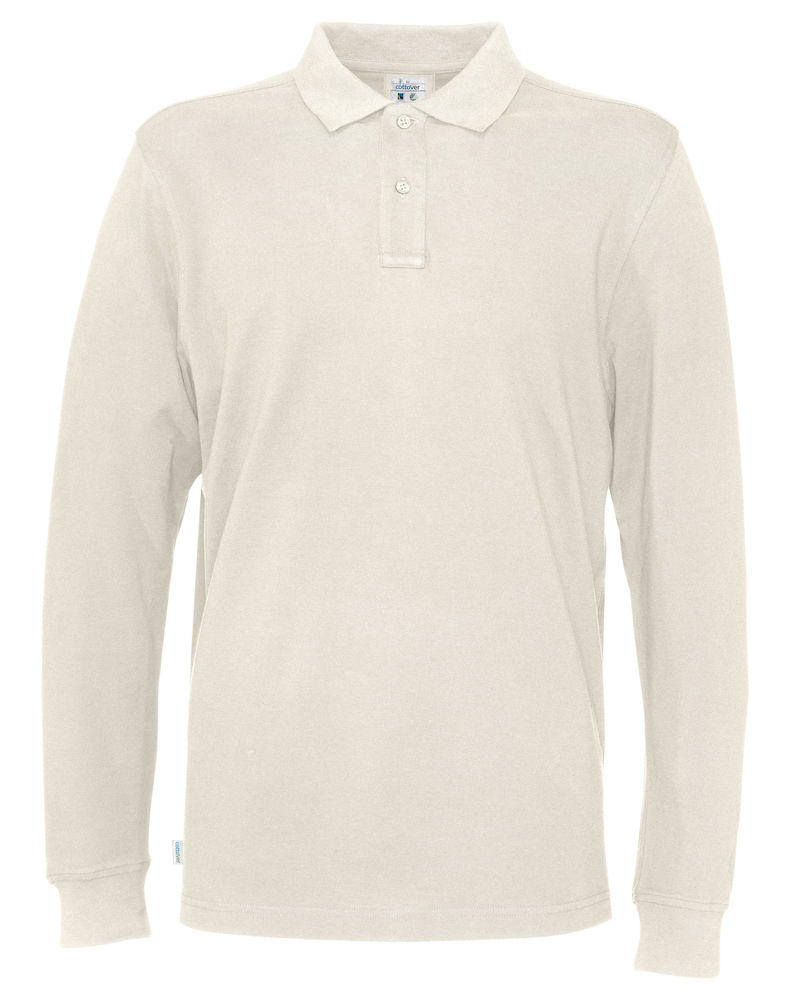 Koszulka polo Pique Long Sleeve 141018 - Off-White