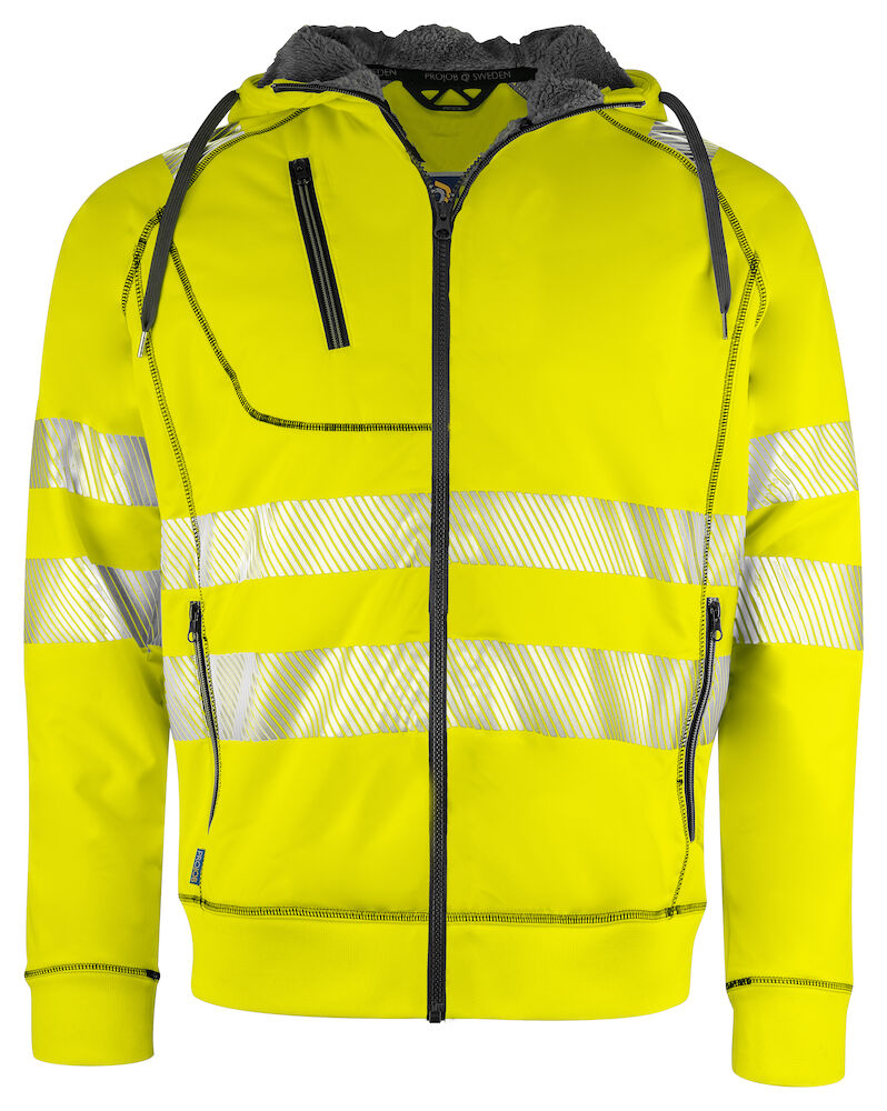 6130 BLUZA Z KAPTUREM HV EN ISO 20471 KLASA 3/2 – YELLOW/ BLACK