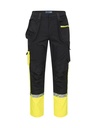 7509 Spodnie robocze z otwartymi kieszeniami – BLACK/ YELLOW
