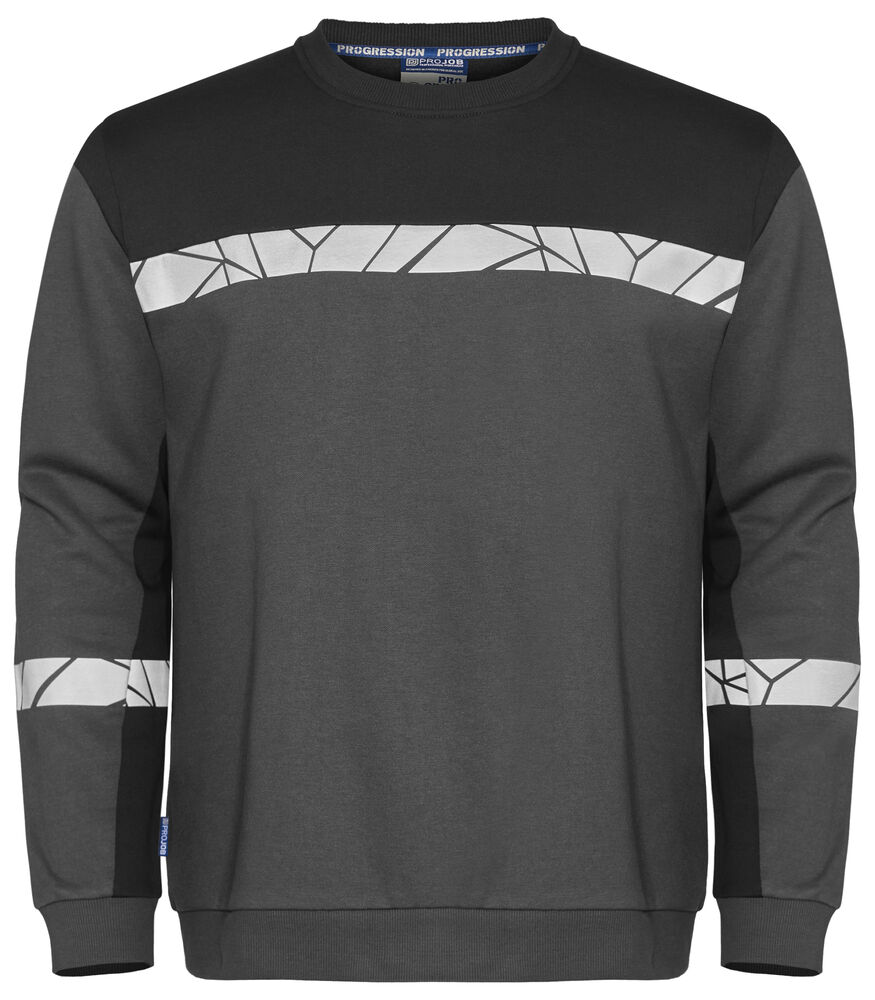 7101 Bluza z okrągłym dekoltem – GREY/ BLACK