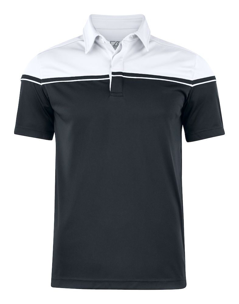 SEABECK POLO – BLACK/WHITE