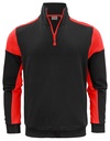 PRIME HALFZIP SWEATER – BLACK/RED