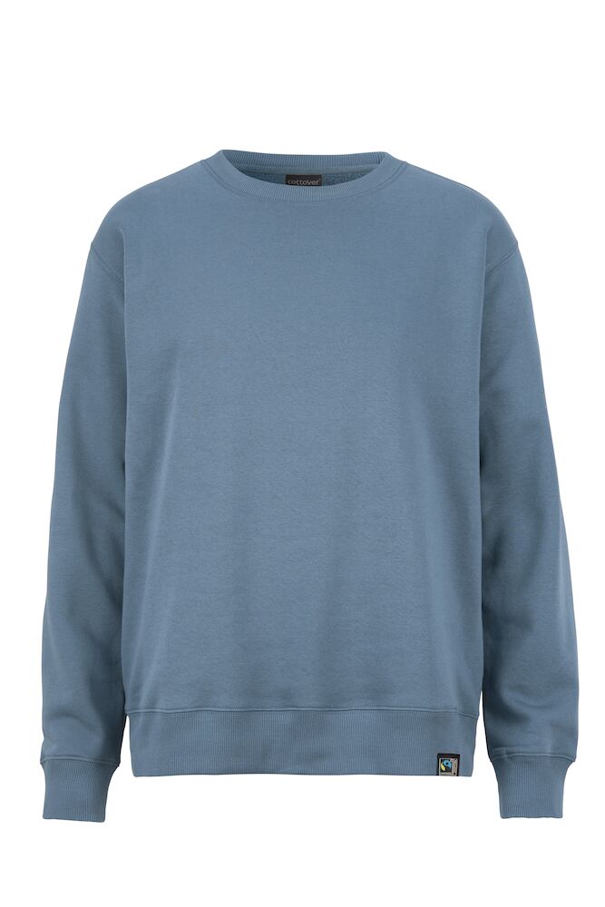 KEY CREW NECK – DUSTY BLUE