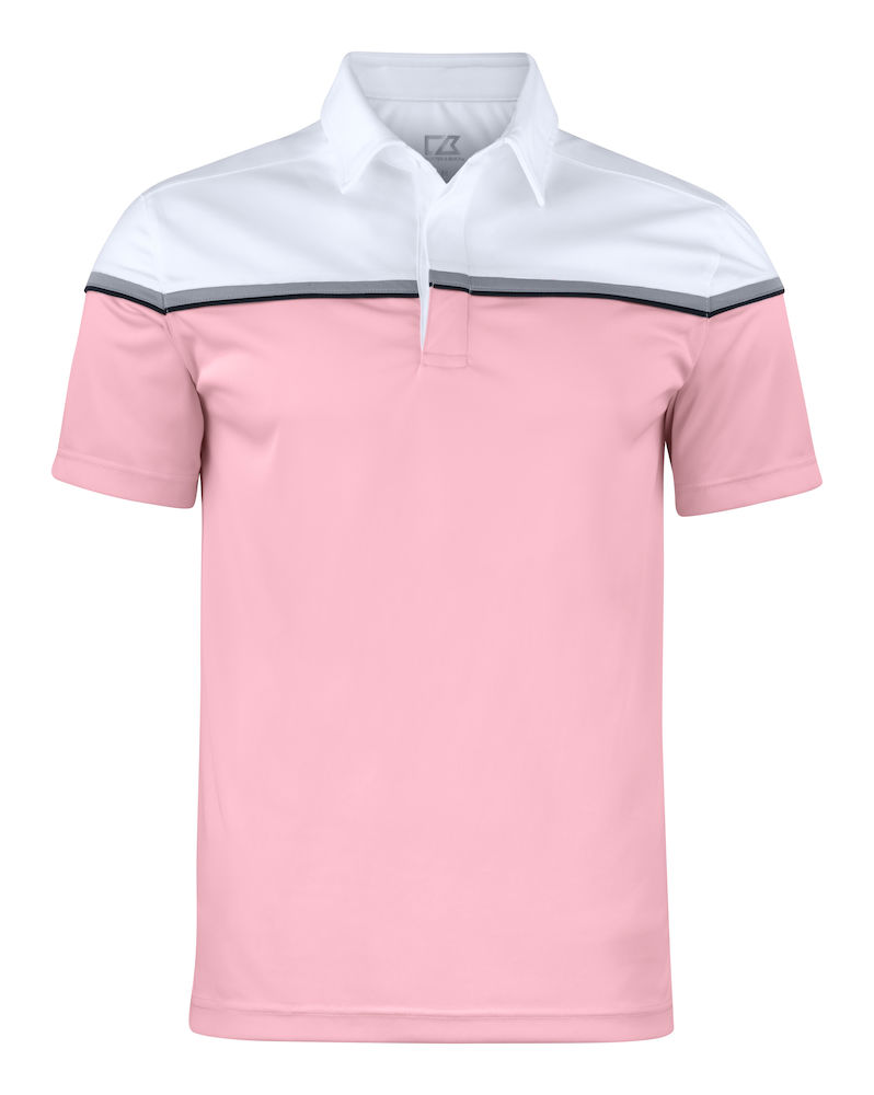 SEABECK POLO – PINK/WHITE