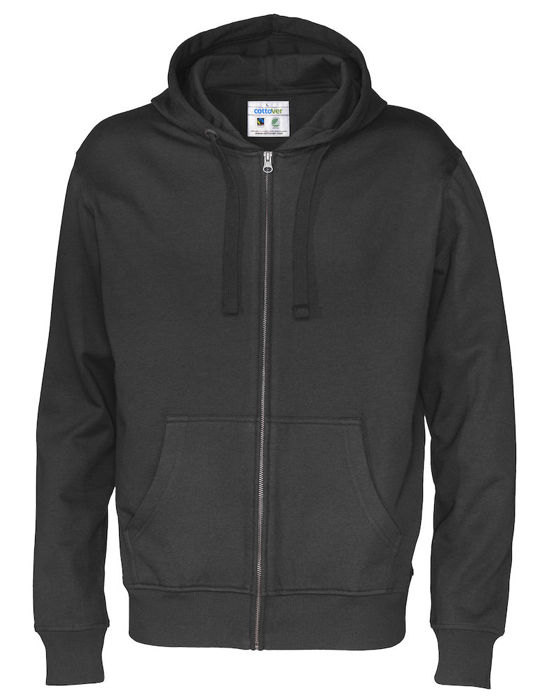 FULL ZIP HOOD – BLACK