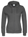FULL ZIP HOOD WOMAN – CHARCOAL