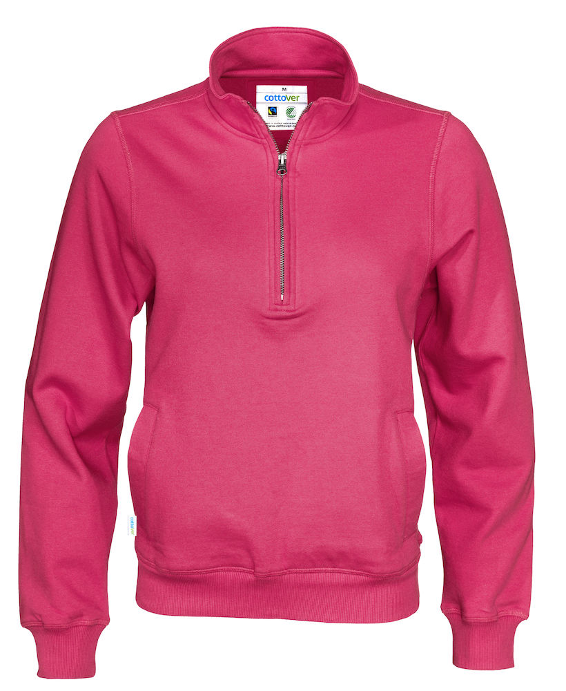 HALF ZIP UNISEX – CERISE