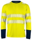 6014 T-SHIRT HV DŁUGI RĘKAW - EN ISO 20471 KLASA 3/2 – YELLOW/ NAVY